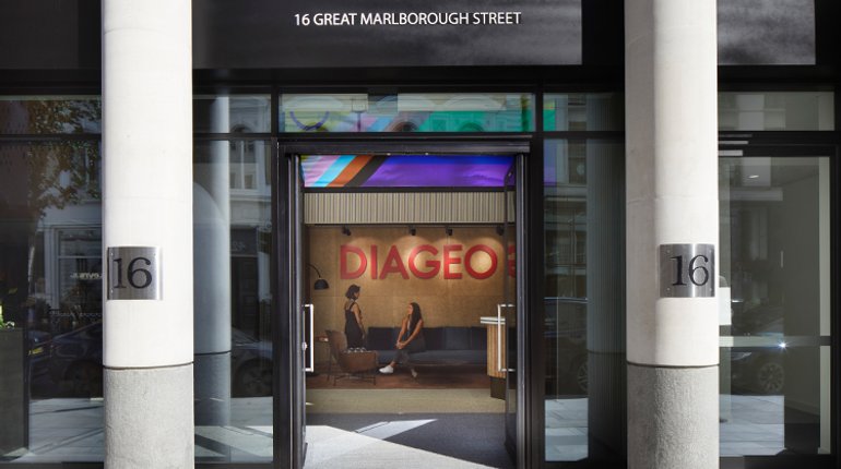 Diageo's London HQ entrance